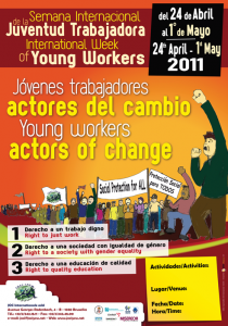 Plakate zur internationalen Woche der Arbeiterjugend