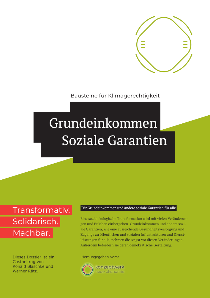 Grundeinkommen Soziale Garantien - Bausteine für Klimagerechtigkeit