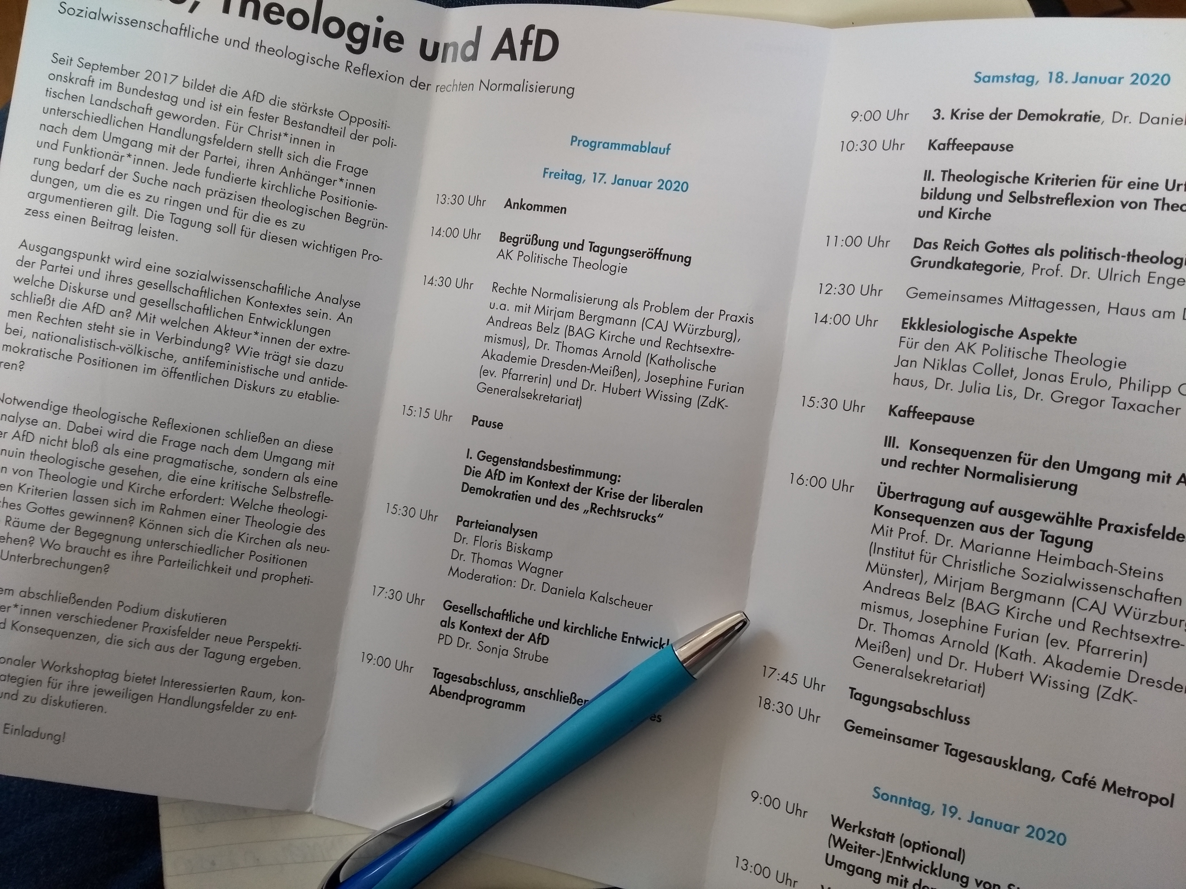 Tagung zum Thema "Kirche, Politik und AFD" in Frankfurt: Es braucht Auseinandersetzung!